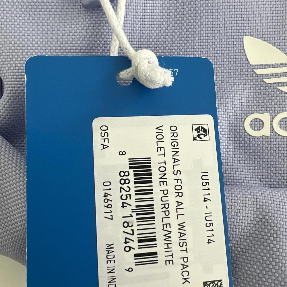 NWT Adidas Originals for all waist Pack Violet Purple White IU5114 - Picture 7 of 7